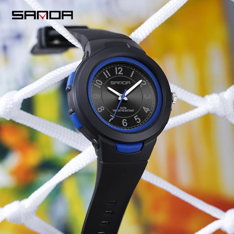 SANDA 2024 New Fashion Trend Ladies Watch Sports 50M Waterproof Wrist Watch Ladies Watch Casual Clock Relogio Feminino 6095 5