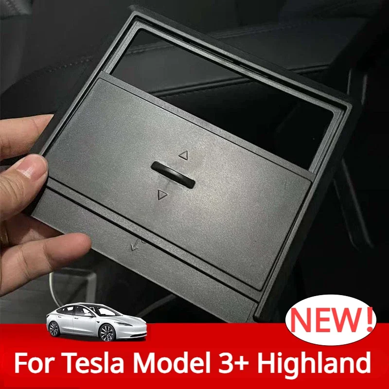 

Hidden Storage Box for Tesla New Model 3+ Center Console Organizer Armrest Holder Box New Model3 Highland 2024 Car Accessories