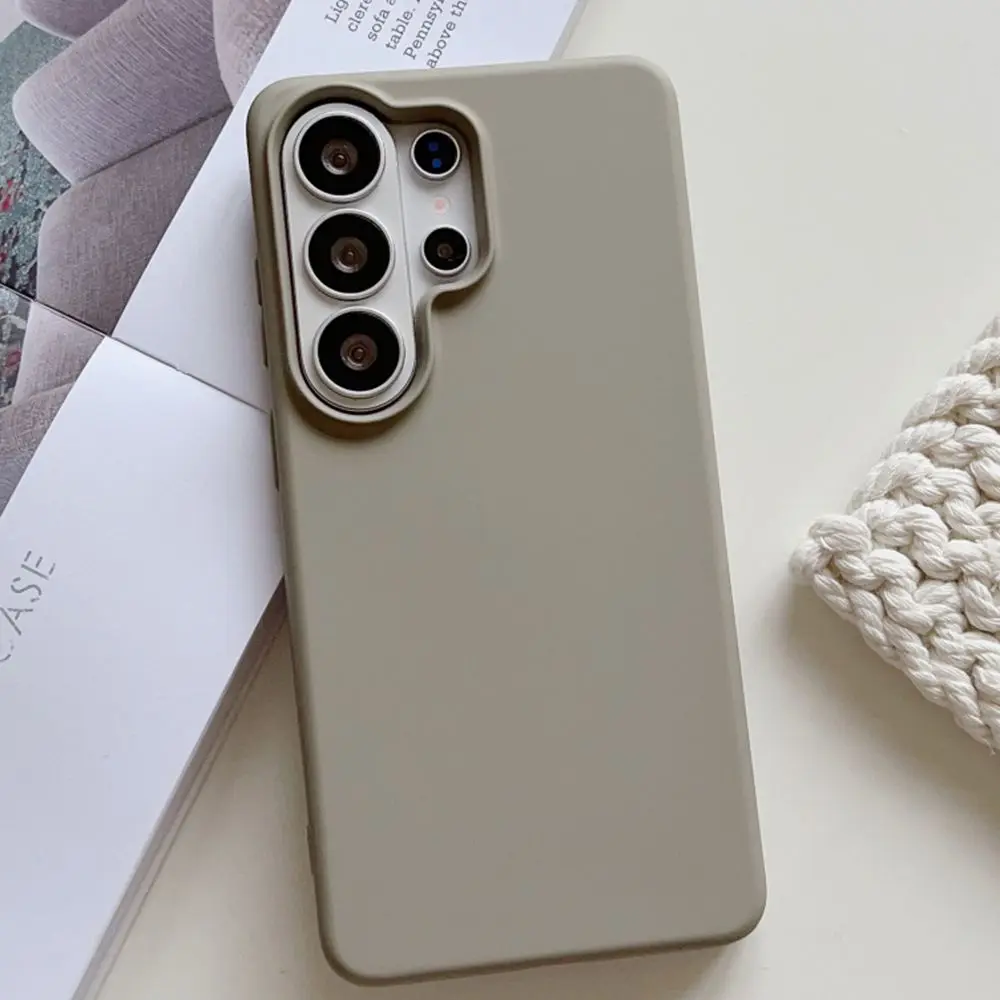 Candy Color Flocking Protective Soft Liquid Silicone Case