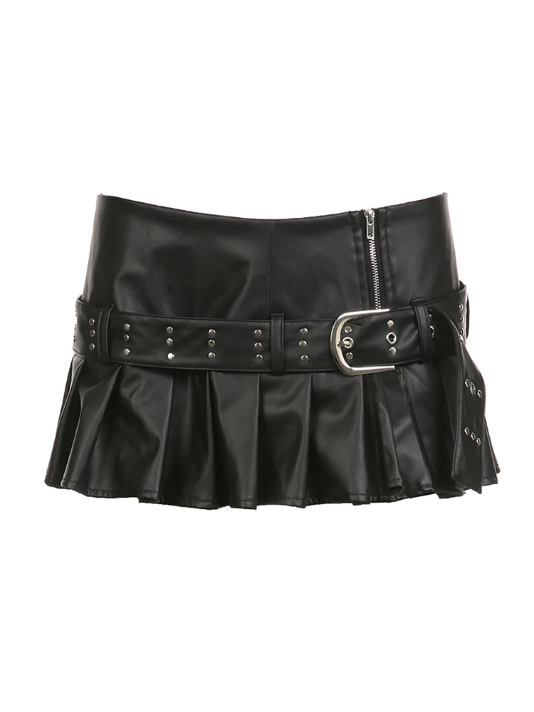 スカート [NICEGHOSTCLUB]FFATS PLEATS BELT POCKET SKIRT_BLACK(NG2FSU MUSINSA | NICE GHOST CLUB FFATS PLEATS BELT POCKET