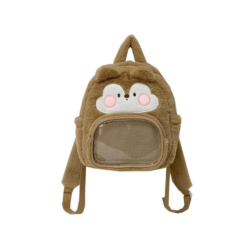 Women chicken plush backpack girl cute cartoon funny school bag 5