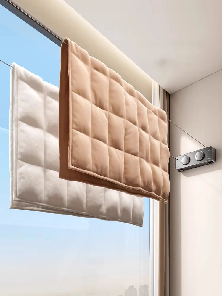 Retractable Clothesline Collection Laundry Extendable Wall Clothesline Clothes Hanger Retractable Clothe Horse Drying Rack 2