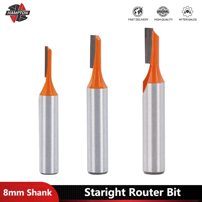 

8MM Shank Single Staright Router Bit for Woodworking Tools Single Flute Bit Wood Milling Cutter