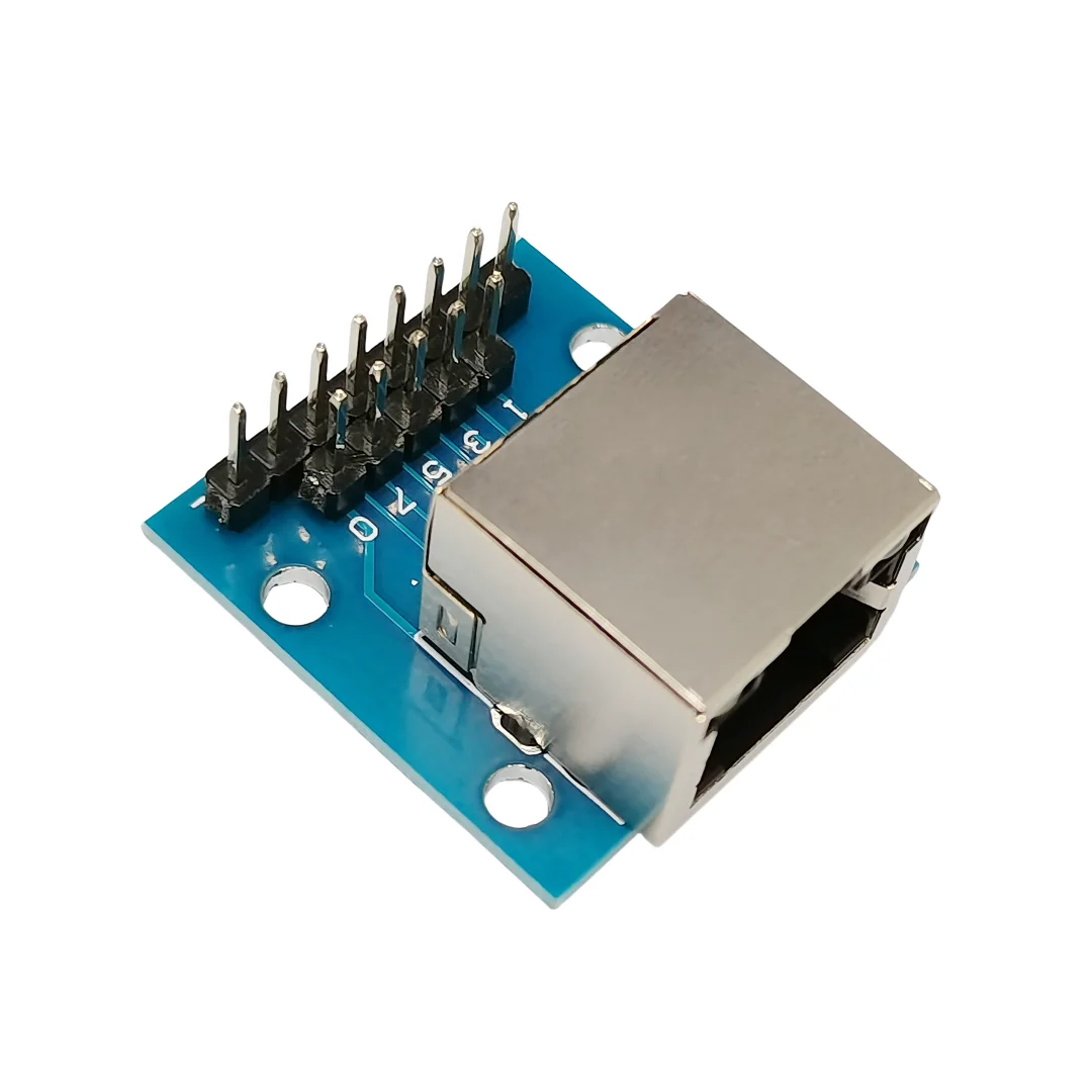 RJ45 Network Port Adapter Test Board Horizontal 8p Crystal Head Female Socket Circuit Board with Light