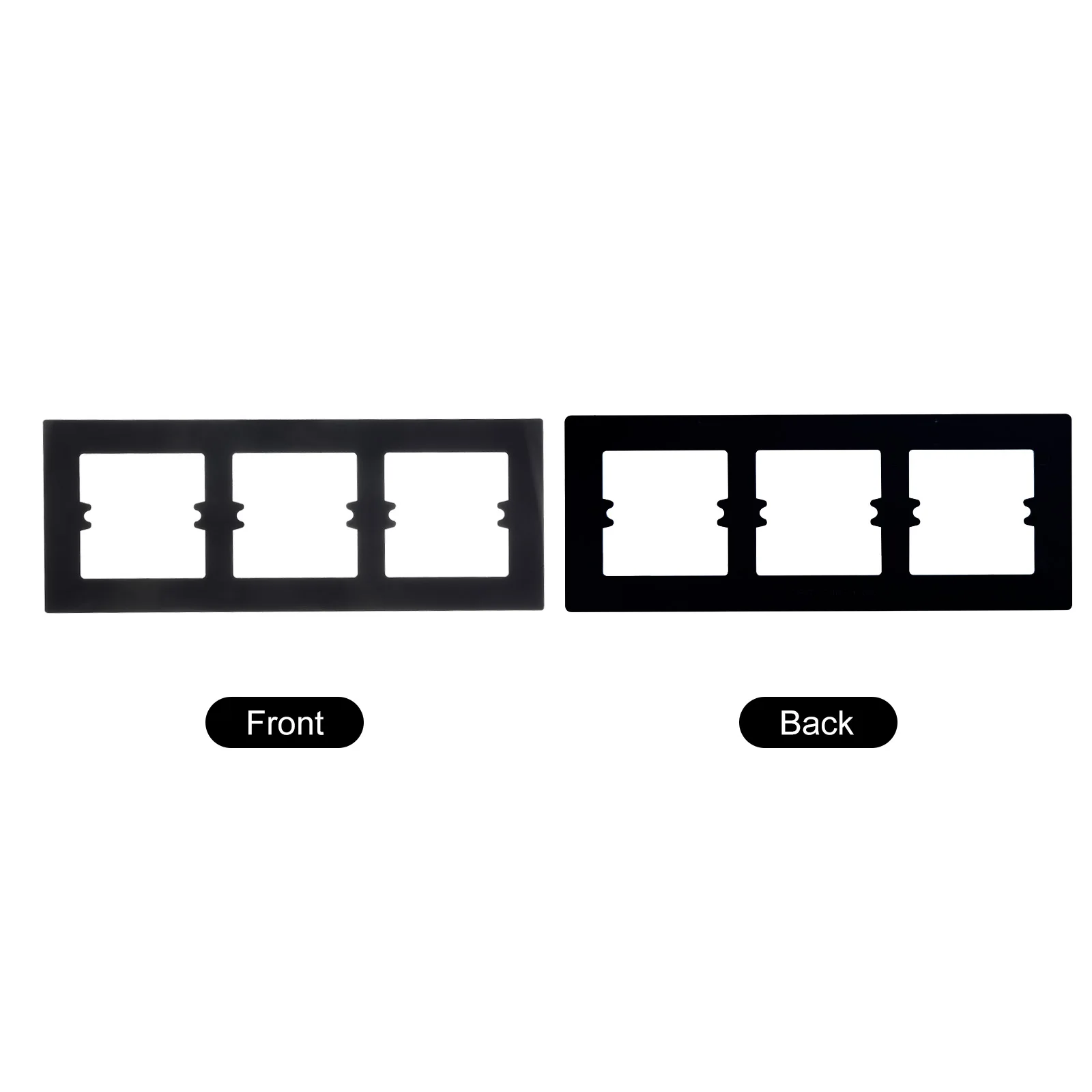 1-5Pc Switch Surround Plate Wall Panel Decoration Single/Dual/Three Gang Switch Socket Acrylic Plate White Black Frame DIY Parts access panel light switch cover switch glass panel multimedia cable wall plate