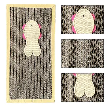 양면 스크래치 질감의 고양이 스크래치 패드, 고양이 스크래치 골판지 실내 고양이 장난감 새끼 고양이 라운지