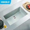 HIGOLD 30 Inch Kitchen Quartz Sink Single Bowl Topmount & Undermount Sink White Black Colorful Quartz High-Value Sink 4