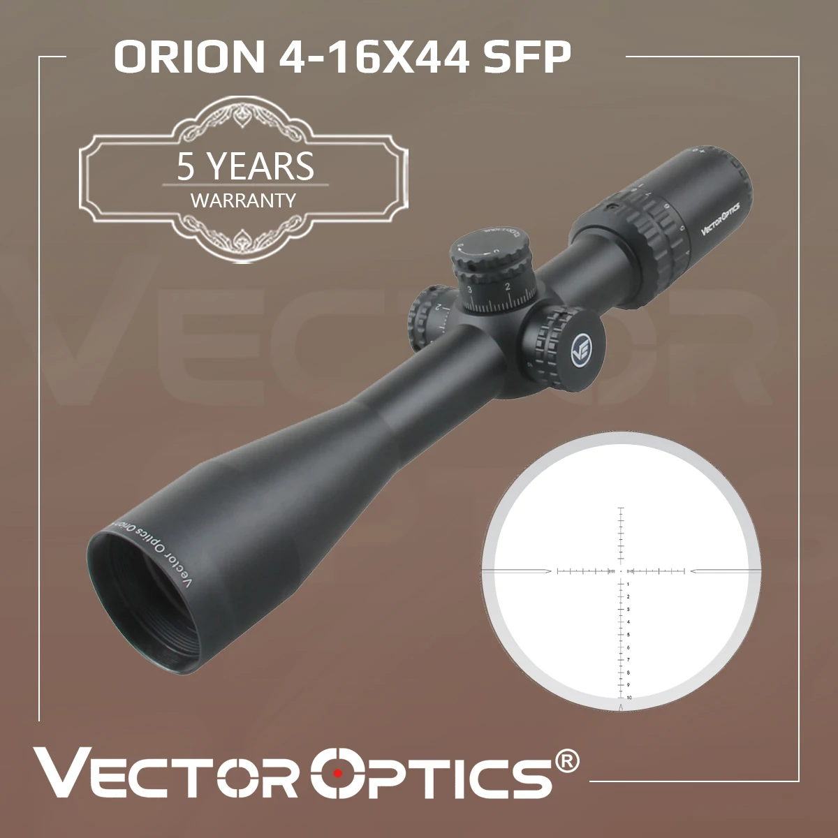 

Vector Optics Orion 4-16x44 SFP Riflescope 1/10 MIL Turret Lock Feature Sniper Target Shooting Scope Sight Fit 5.56 7.62 .308win