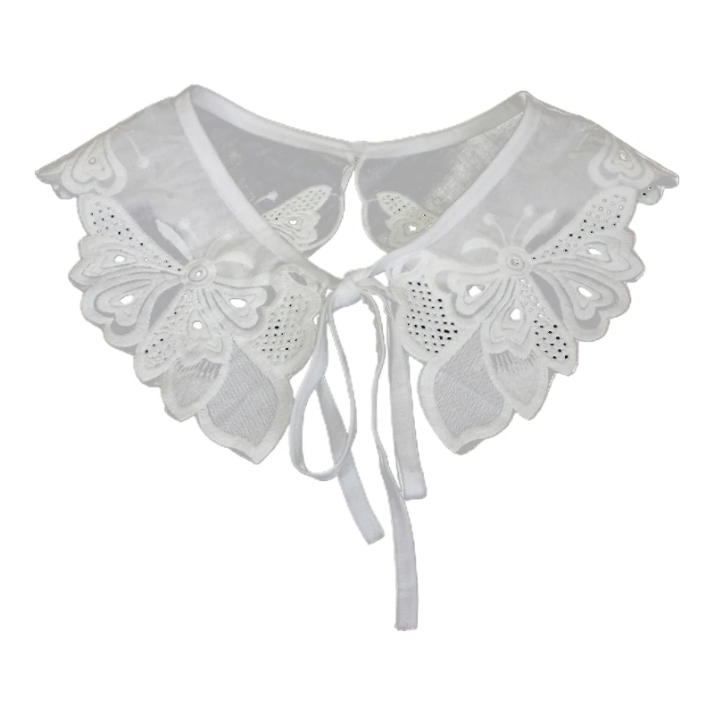 

for Butterfly Embroidered False for Triangle Collars Tether Closure Garment Ador