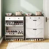 Shoe Storage Cabinet for Entryway,Farmhouse Freestanding Shoe Storage with Legs for Entryway,Freestanding Shoes Organizer 5