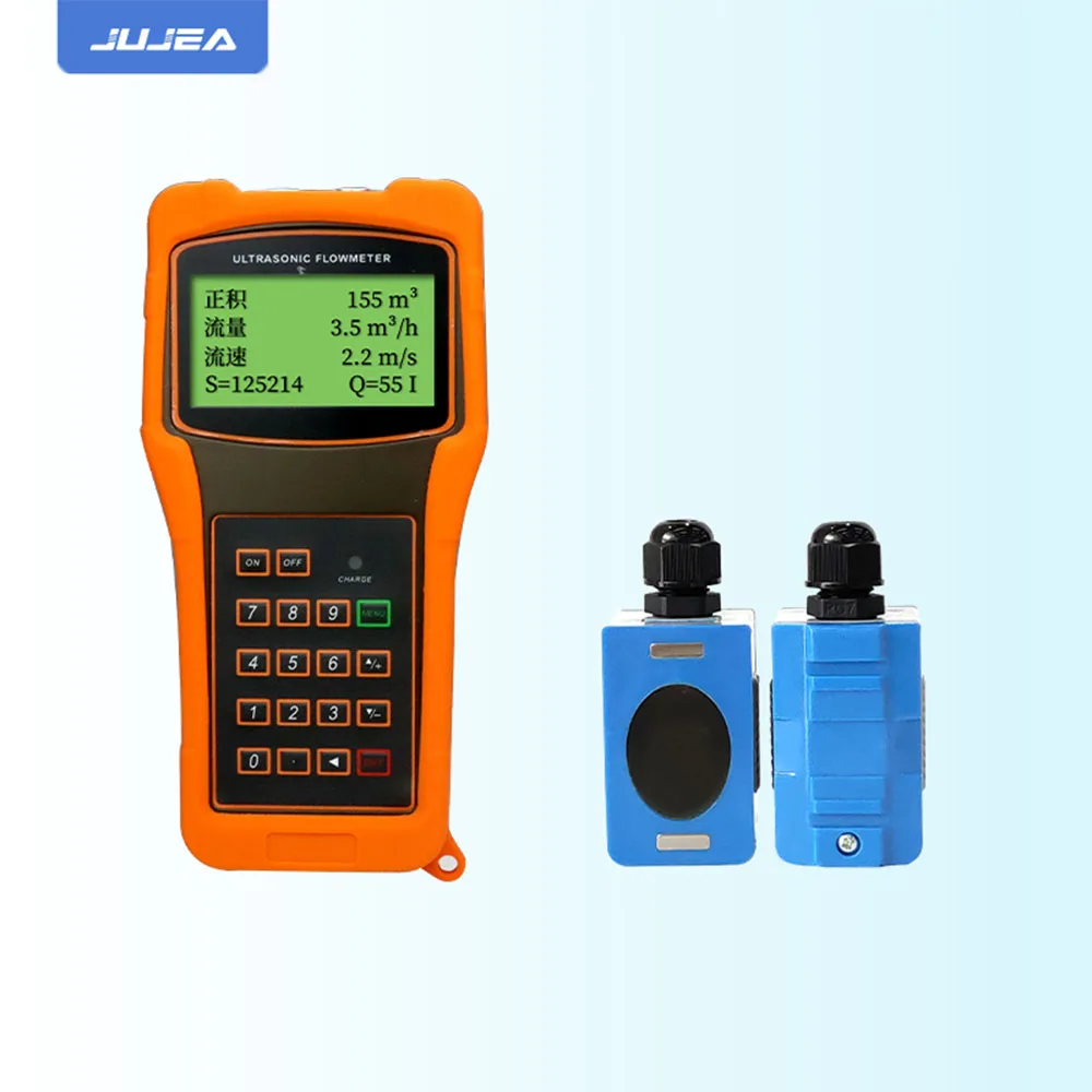 Portable Flow Meter Battery Power Supply DN15 Pipe Flowmeter 1.5 Level Accuracy Ultrasonic Flow meter