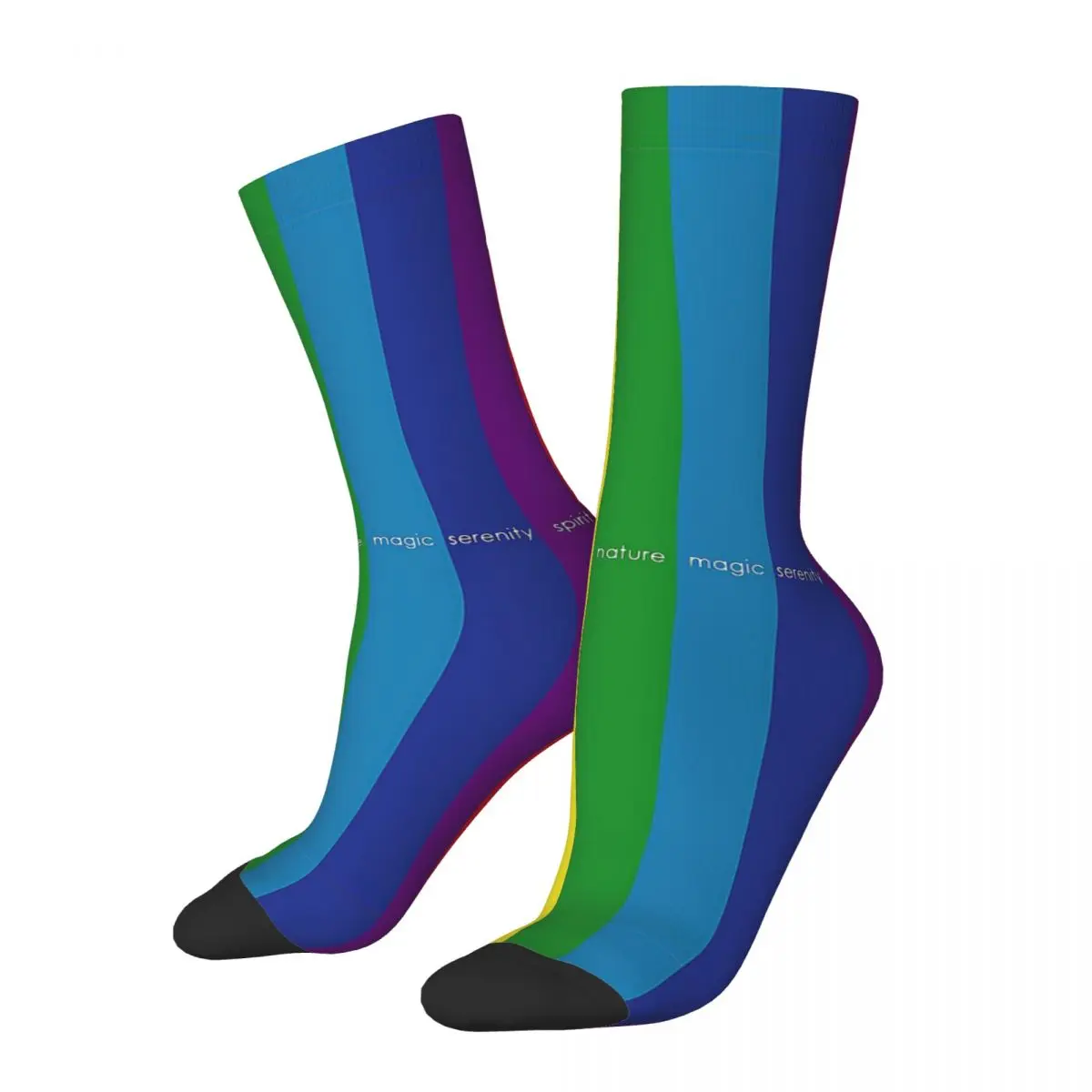 

Winter Warm Fashion Men's Women's Rainbow Gay Pride Lgbt Socks Colorful Sweat Absorbing Middle Tube Socks