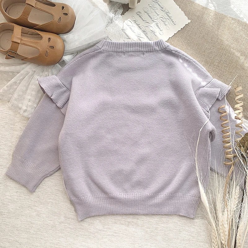 Infant Girls Knitting Clothing Suit Winter Kids Newborn Clothes Knitting Pullover + Pants 2pcs Set Baby Clothes Sweater Suits