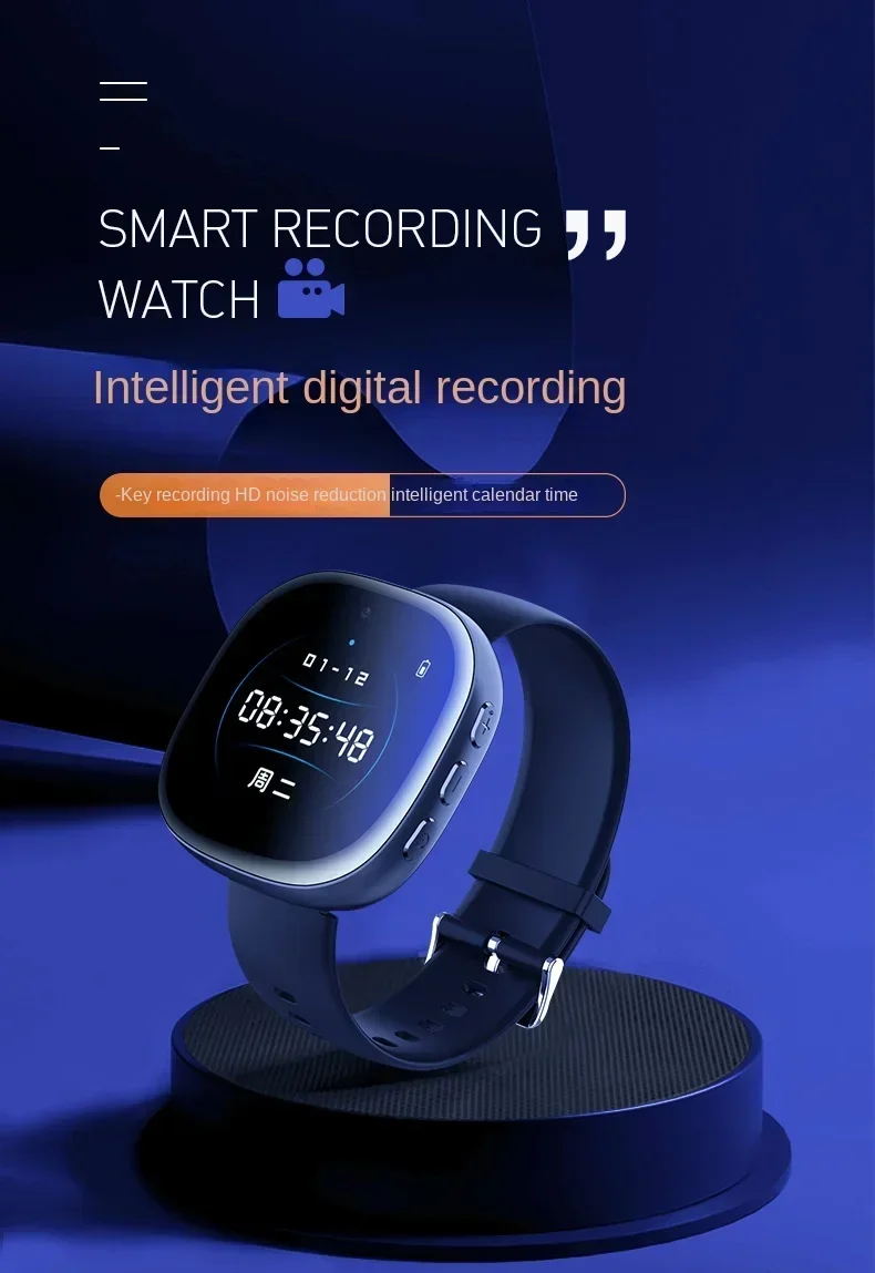 Mini camera smartwatch with display and strap