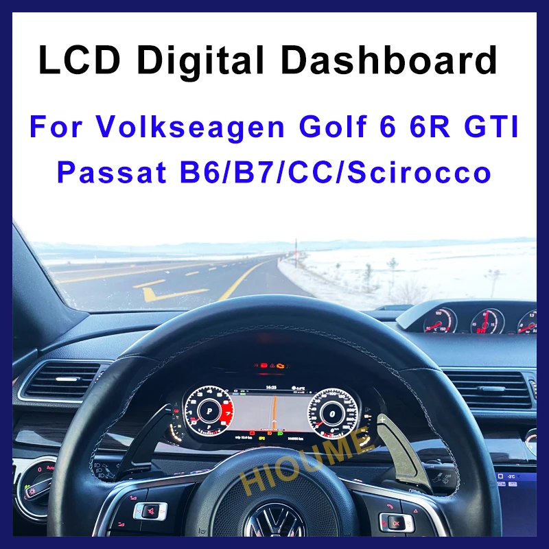 10.25 "Lcd Digital Dashboard Panel Virtual Instrument Cluster Cockpit Per Volkswagen Vw Golf 6 6R 6Gti B6 B7 Cc Scirocco