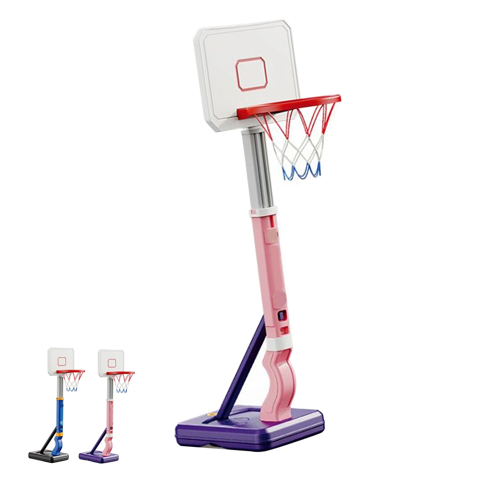 Pool Basketball Hoop Poolside Mounted Ground Adjustable Height Water Game for Kids Boys Girls