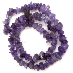 Natural Stone Beads for Jewelry Making - Irregular Crystal Quartz Gravel Beads, 16 - Inch Strand (Amethyst)