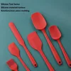 6 Pieces Silicone Spatula Set Food Grade Non Stick Heat Resistant Spatulas Turner for Cooking Baking Mixing Baking Tools 2