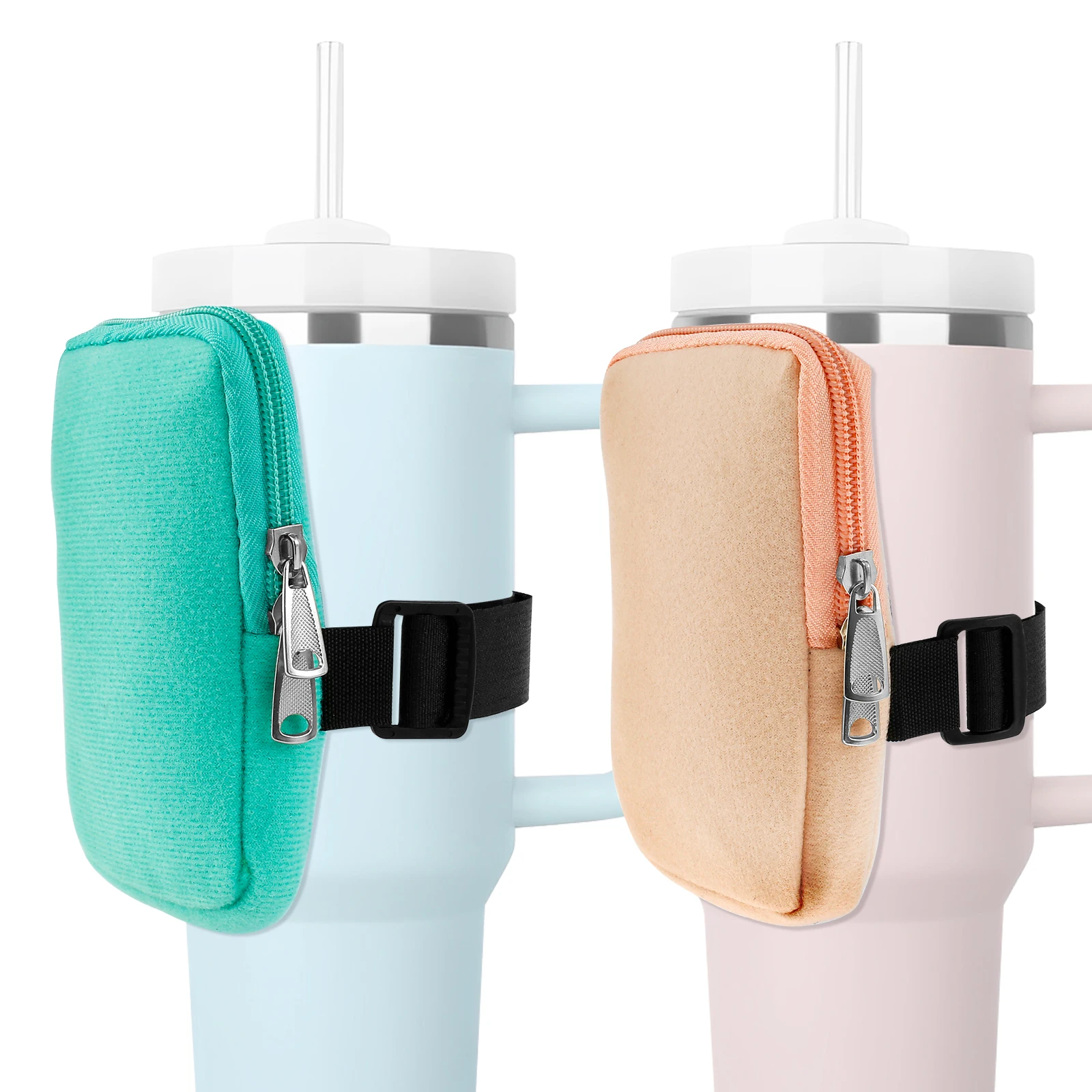 New2Pcs Water Bottle Pouch Portable Water Bottle Caddy Durable