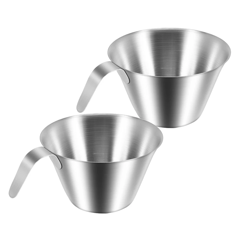 

2 Pack Espresso Shot Cups Stainless Steel Pouring Cup With Handle For Coffee Espresso