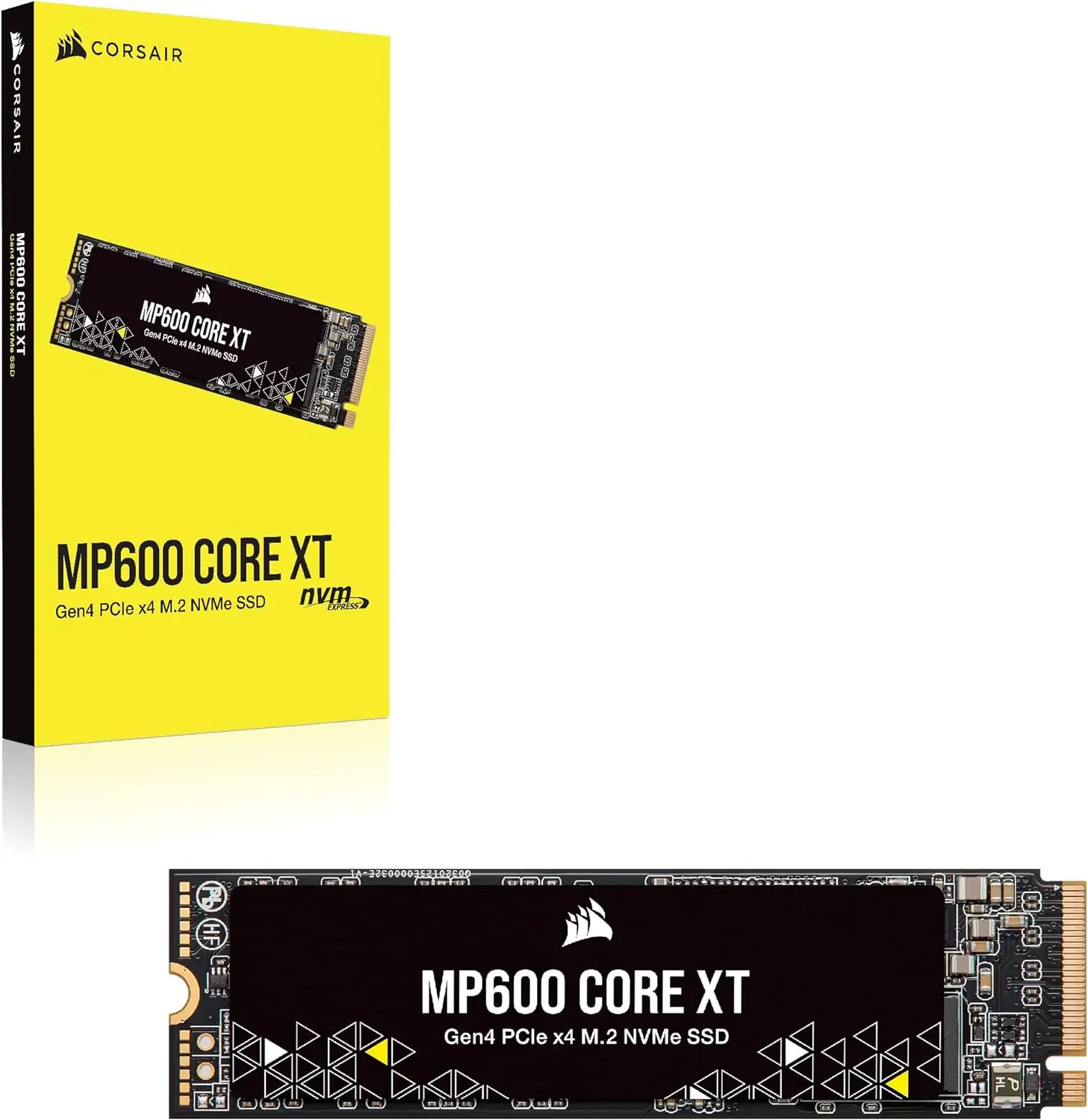 Corsair MP600 CORE XT 4TB PCIe Gen4 x4 NVMe M.2 SSD высокой плотности QLC NAND M.2 2280 прямой хранилище, совместимый до 5000 м/с