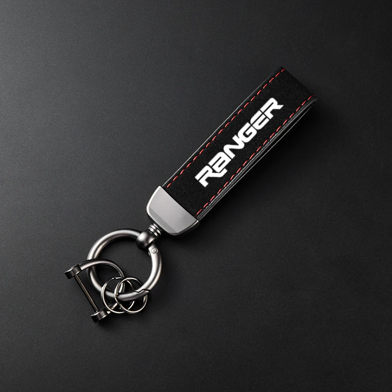 High-Grade Leather Suede Keychain Car Sport Key Ring