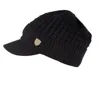 Men's Skullies Beanies with Visor for Warmth Winter Knit Earmuffs Thick Wool Lined Skull Ski Baseball Cap Winter Outdoor Riding 6