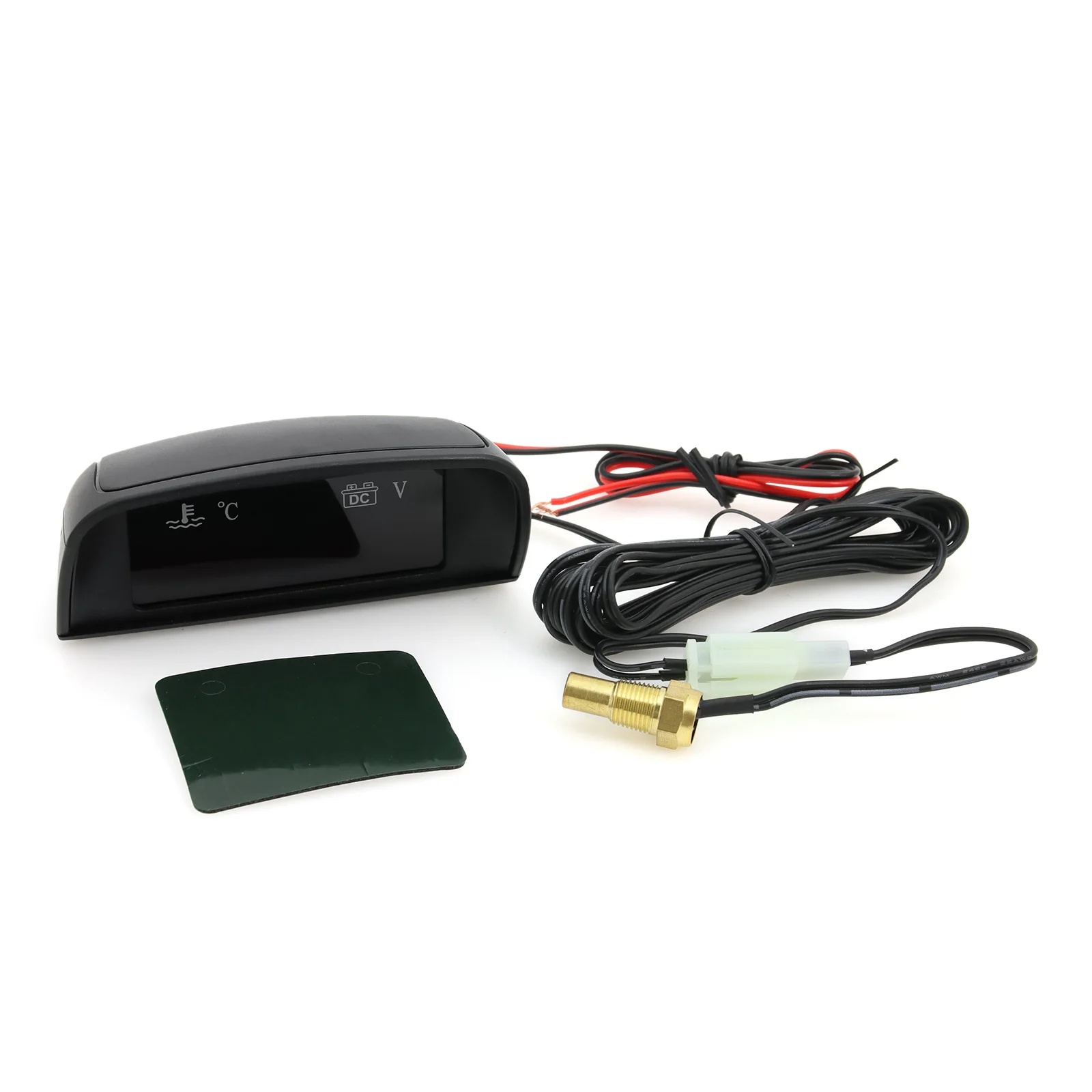 2 IN 1 수온 게이지 자동차 트럭 용 디지털 Led 전압계 오토바이 자동차 온도 센서 10mm 1/8 NPT 섭씨