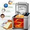 Stainless Steel Bread Machine Bread Maker with Fruit Nut Dispenser, Nonstick Ceramic Pan& Digital Touch Panel 5