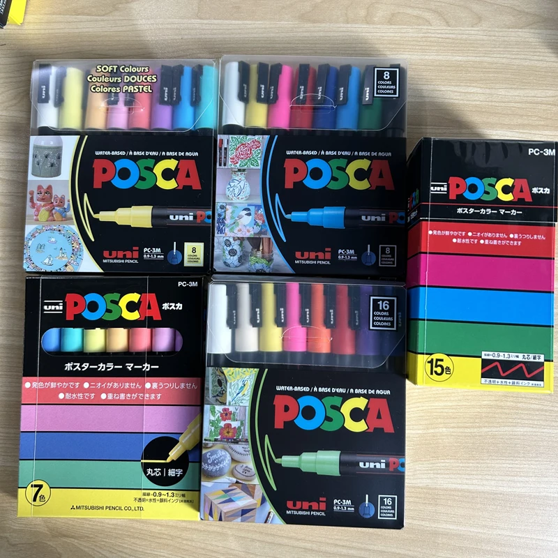 Pennarelli Posca PC-3M Set Oro E Argento - Punta 3mm Per Tessuto, Vetro, Metallo E Superfici Dure - Foto 4