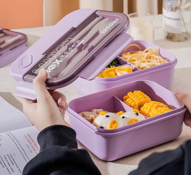 Food Grade Plastic Microwaveable Lunch Box Children Adults Portable Food Storage Box Office School Bags 17 Undefined