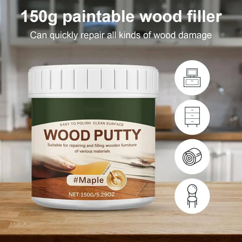 Description Picture 3 of itemWood Filler Putty Multipurpose Wall Putty Hole Repair Wood Furniture Repair Kit Professional Wood Hole Filler Stainable Wood