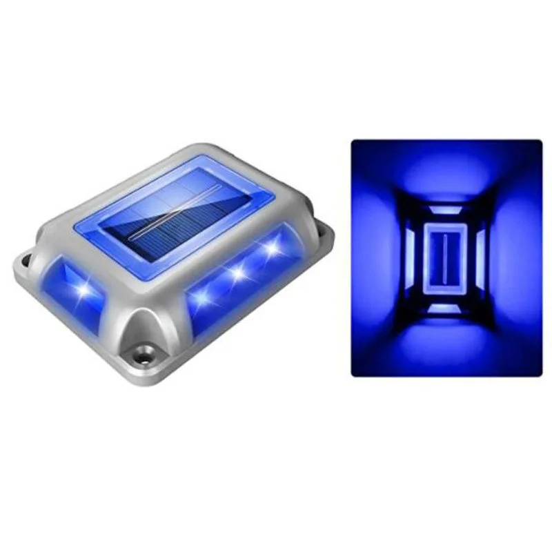 Outdoor IP65 Waterproof Aluminum Alloy Solar Powered Courtyard Road Stud Underground Lamp With ON/OFF Switch LED Trail Light