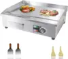 Electric Griddle,Electric Countertop Flat Top Griddle,110V 1600W Electric Flat Top Grill,Non-Stick Restaurant Teppanyaki Stainle 1