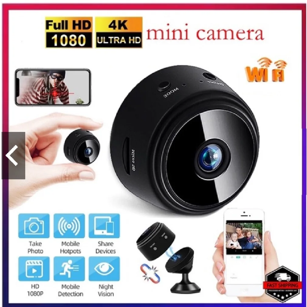 Cemera Mini A9 1080p High Definition Wifi Cctv Ip Night View Voice