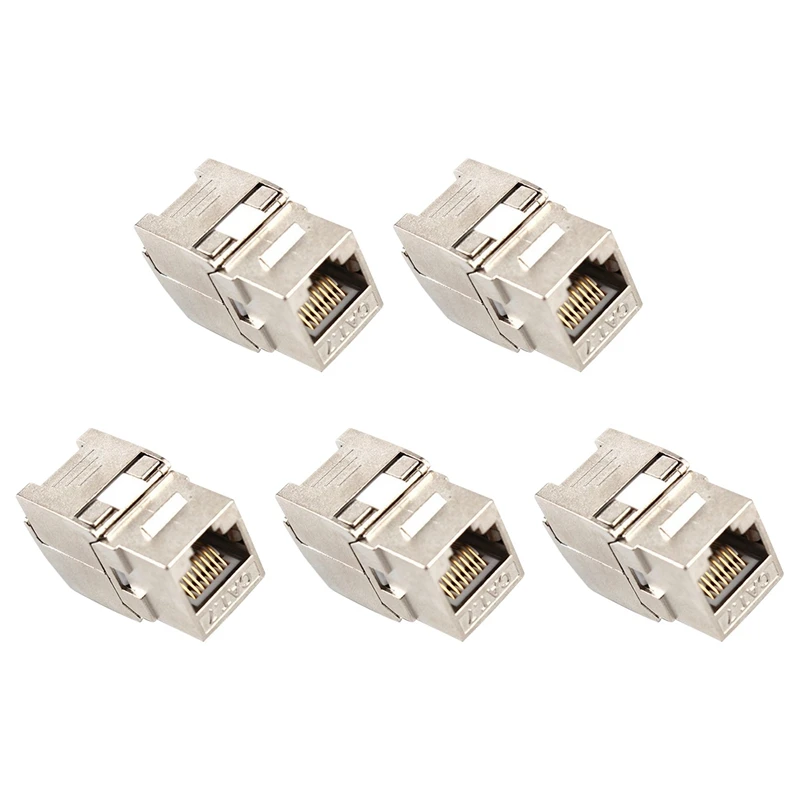 

Сетевой модуль RJ45 Cat7 Keystone Jack с полной защитой на 360 градусов, 5 шт.