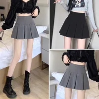 Vintage Gray Pleated Skirt Women Kawaii High Waist Mini Skirts Korean Fashion School Uniform Harajuku Streetwear Spring - Image 4
