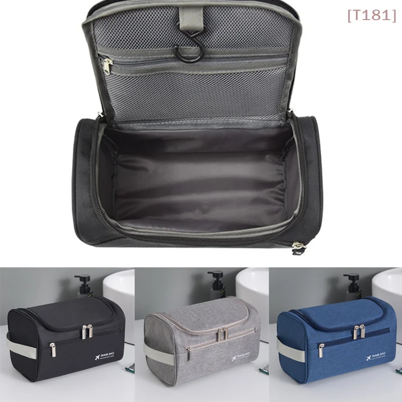 Enhanced Travel Toiletries Bag - Large Capacity Hanging Cosmetic Organizer and Beauty Case