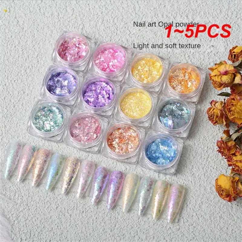 1 ~ 5Pcs Cosmetici Crystal Fire Aurora Opal Powder Chameleon Glitter Flakes Per Ombretto Nail Art Resin Crafts Manicure