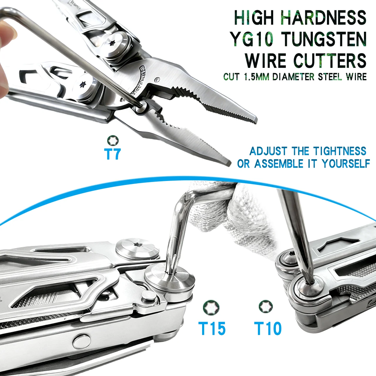 Daicamping DL30 DL25 DL301 DL302 Hand Tools Sets Exchangable Parts Saw Knife Screwdriver Bit Files Multitools Plier Parts
