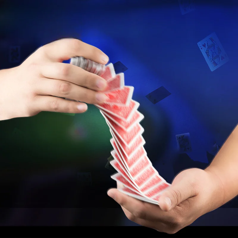 Magic Electric Poker Magician Tools Facile Divertente Interessante Incredibile Super Waterfall Card Puntelli Trucchi Automatici