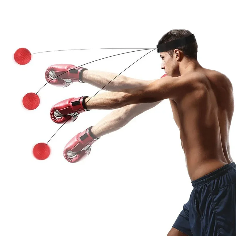 Boxing Speed Balls Head Mounted Adjustable PU Rubber Boxing Head Ball for Sanda Training