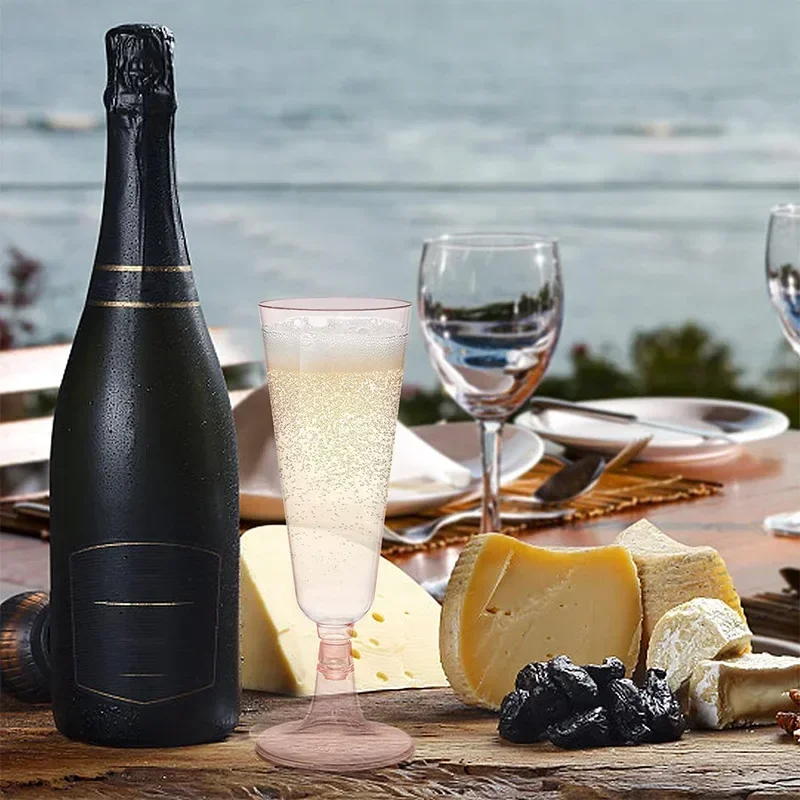 Elegant Clear Plastic Champagne Flutes for Luxurious Events 22