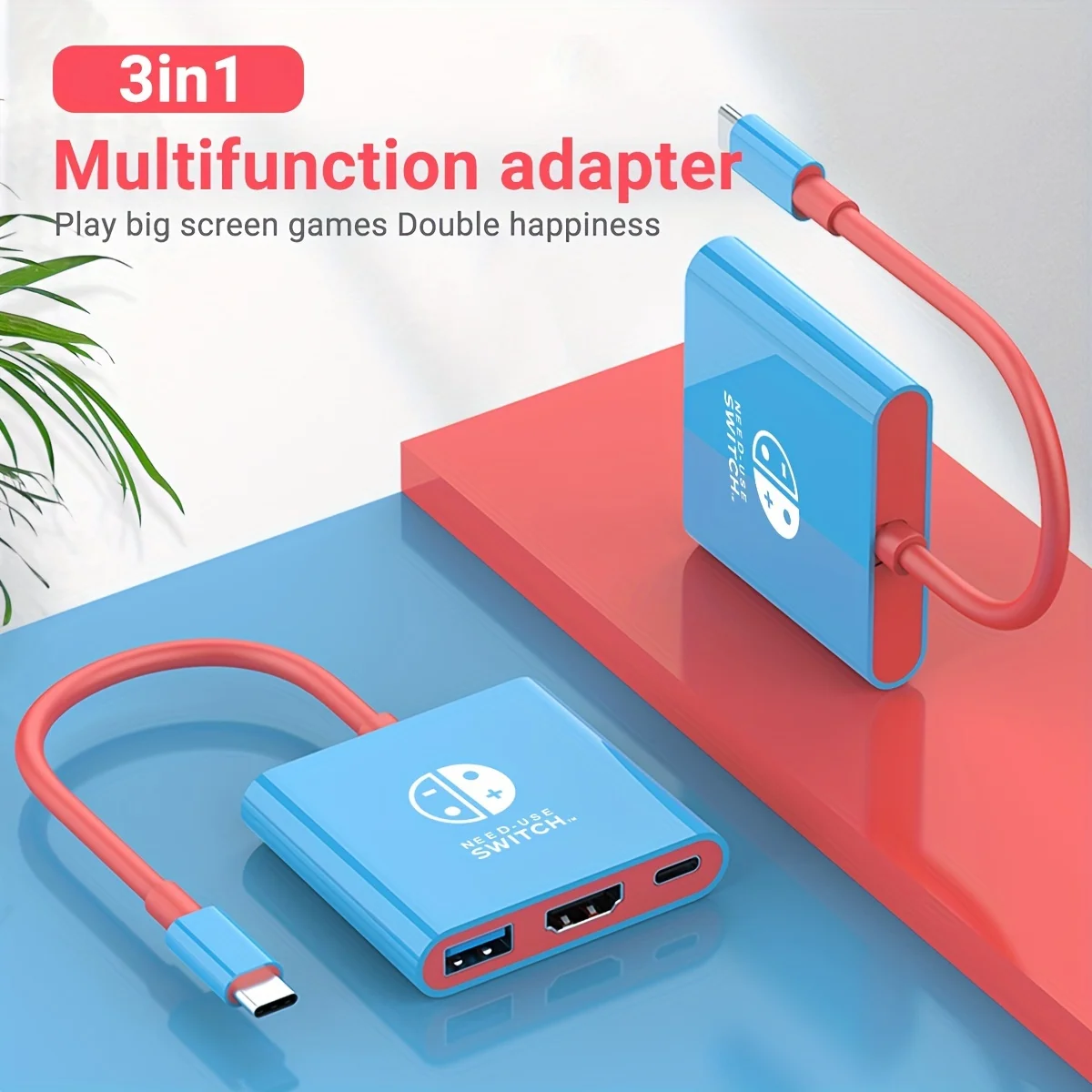 

3 in 1 Type c To Hdmi for Nintendo Switch,HD 4K Interface for Switch Adapter USB 3.0 for Nintendo Switch Accessories