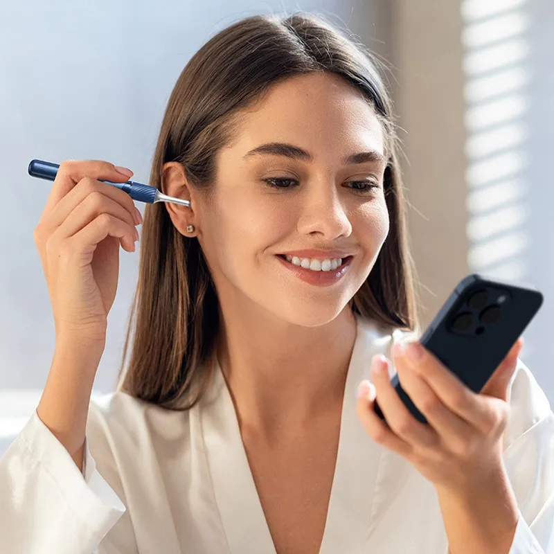 3 in 1 WiFi Ear Pick Tweezers with HD Camera Soft Silicone Tips Rechargeable Ear Cleaner for Adult Kids Safe Ear Canal Clean