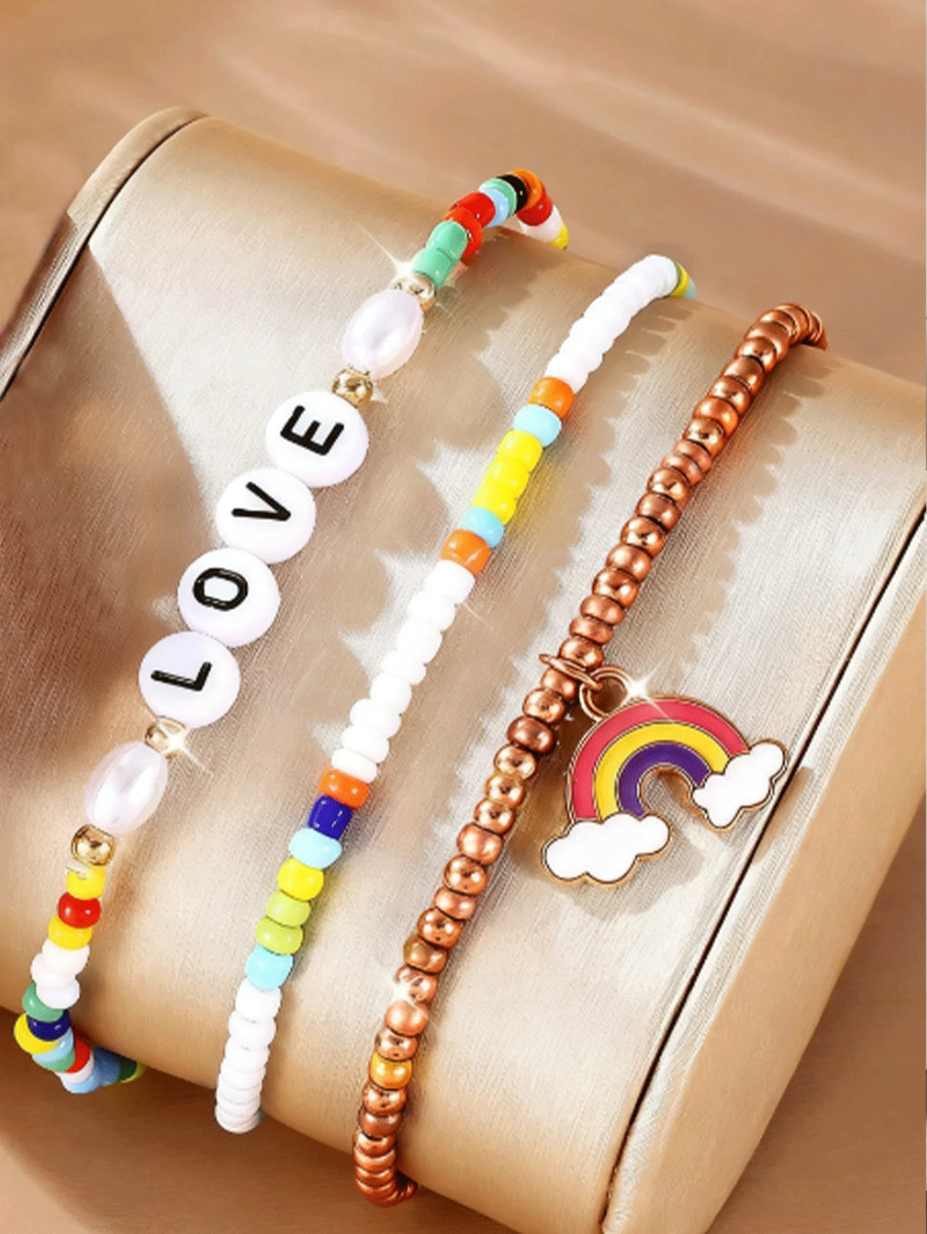 Women's Watch Student Quartz Watch Rainbow Watch Women's Set