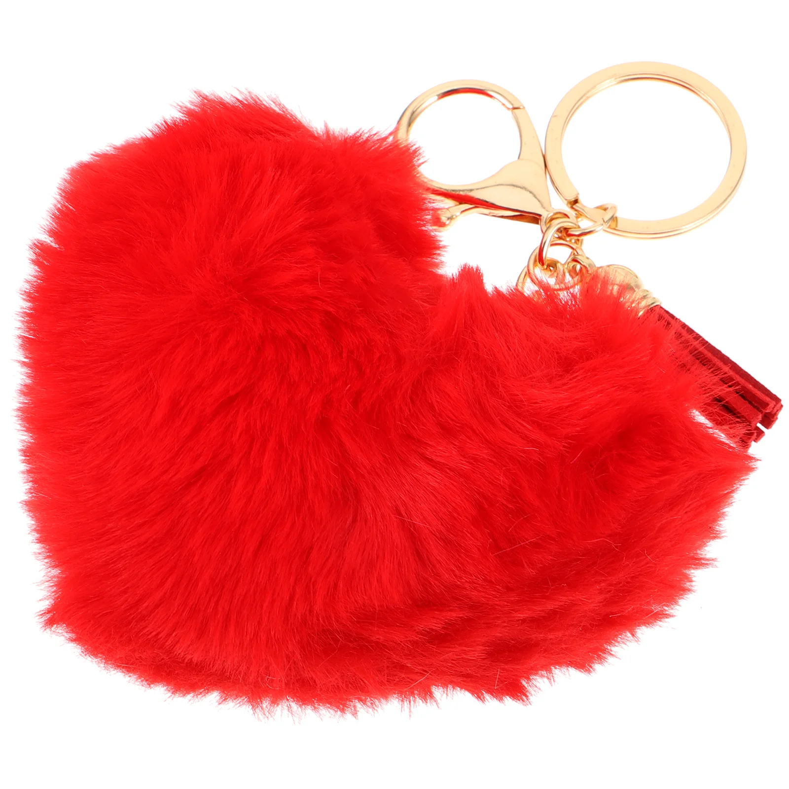 

Plush Love Pendant Key Fob Keychain Heart Decoration Aesthetic Student Backpack Keychains Kids Party Favors