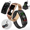 K13S Removable strap 2 in 1 with earphone single touch earbuds sports Run bracelet Heart rate monitor smart talk band wristband 1
