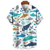Hawaiian Shirts for Men Casual Tees Sea Life Pattern Short Sleeve Top Summer Fashion Shirt  Octopus Print T-Shirt Men's Clothing 1