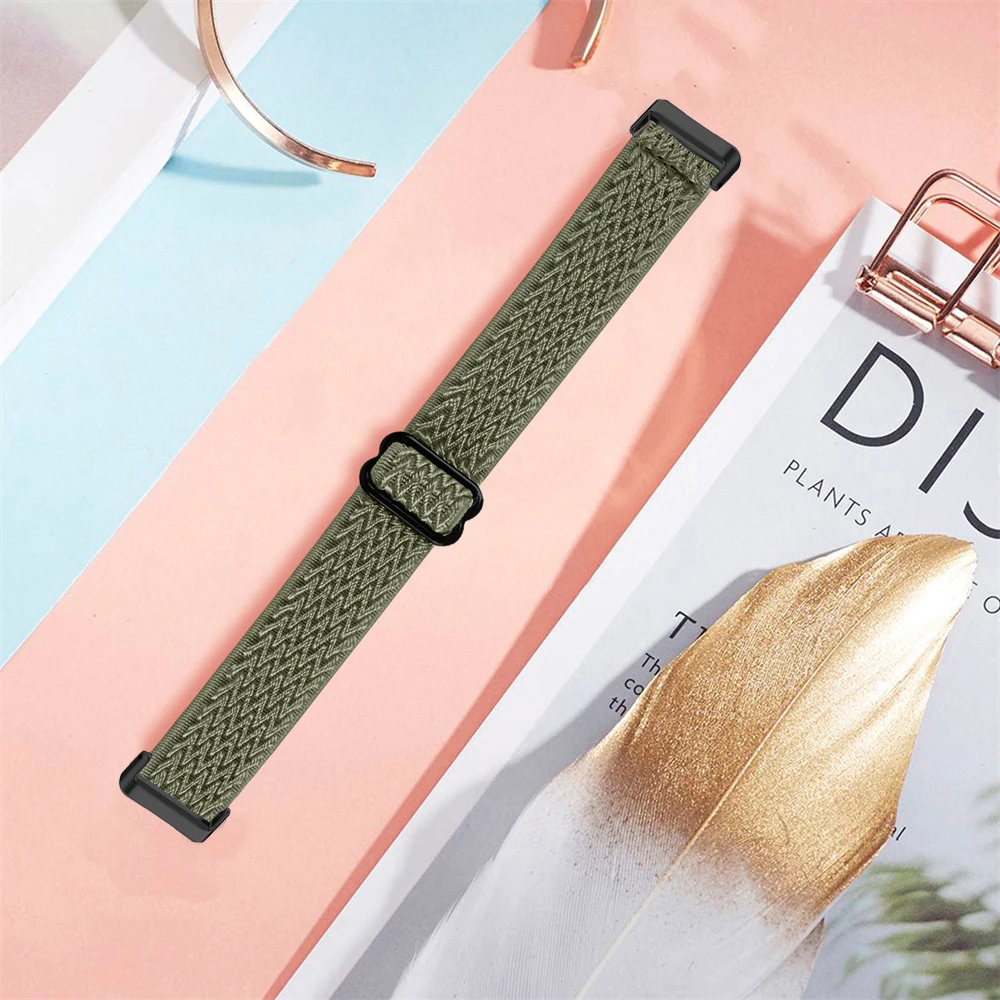 Cinturino Intrecciato In Nylon Elastico Per Huawei Band 10/9/8, Ricambio Sportivo Regolabile Traspirante, Adatto A Uomo E Donna (Per Polsi Da 19 A 28 Cm)